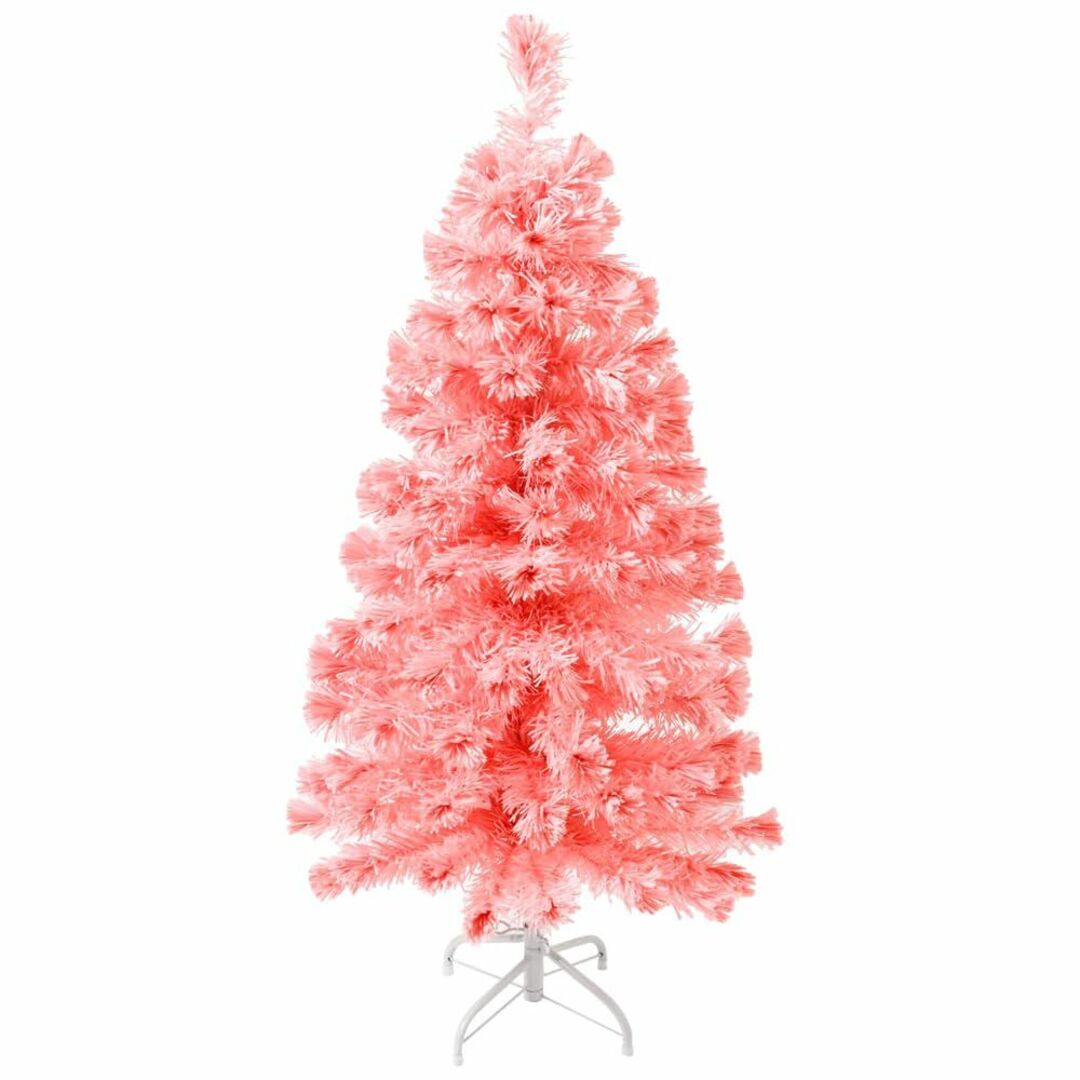 【色: くすみピンク】クリスマスツリー 『色鮮やかな光ファイバーツリー』 150