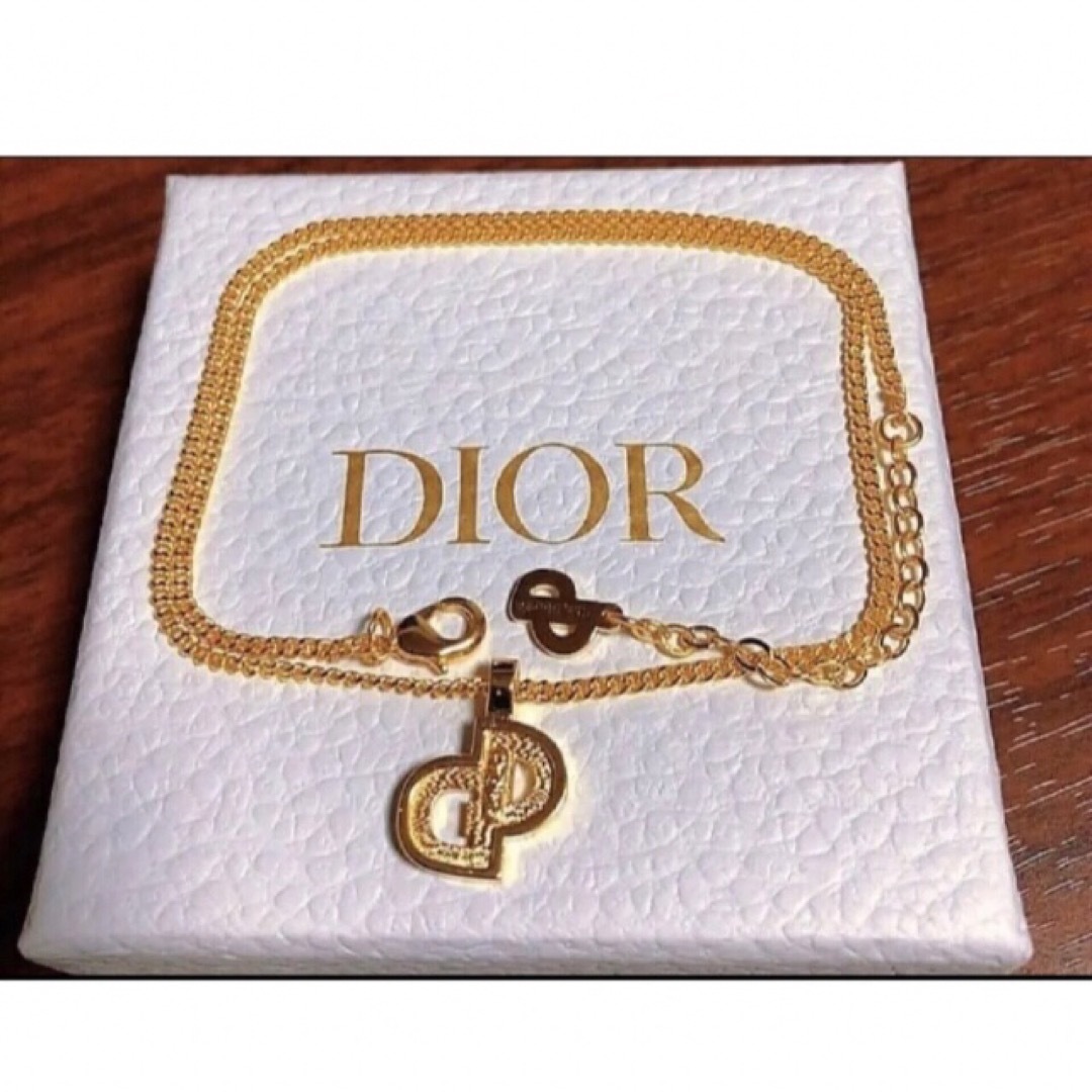 Dior  ゴールド ネックレス 黒CDロゴ キラキラ gold 可愛い