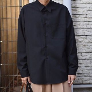 MARNI マルニ WOOL SHIRT ウールシャツ 黒 ブラック 46