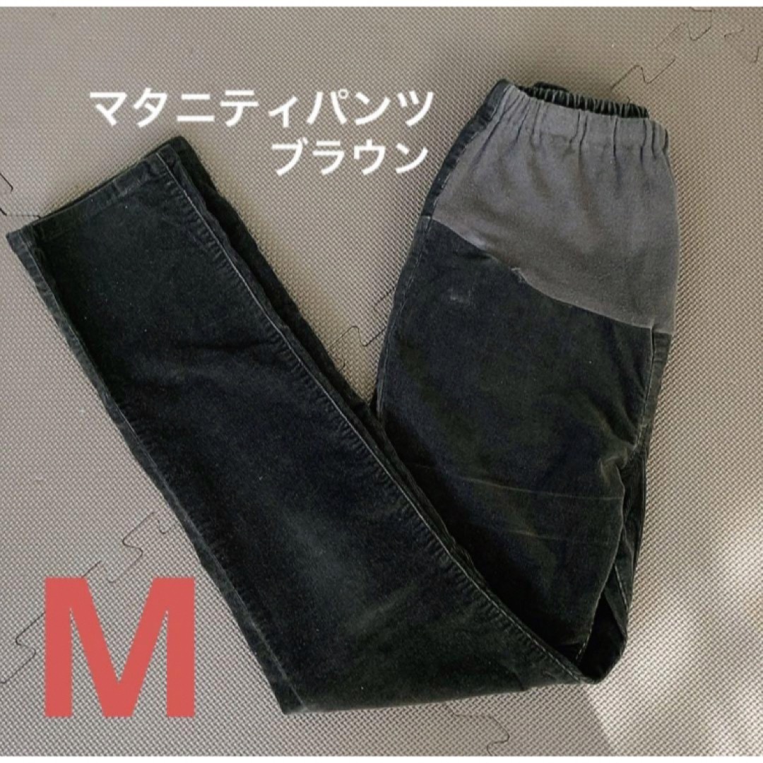 【産前❤️産後❤️マタニティ】マタニティパンツ　レギンス　ブラウン　M キッズ/ベビー/マタニティのマタニティ(マタニティタイツ/レギンス)の商品写真