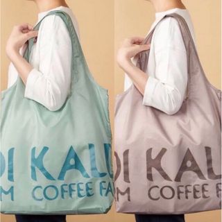 カルディ(KALDI)のカルディ エコバッグ 新色 グレー & セージグリーン 新品 お値下げ不可(エコバッグ)