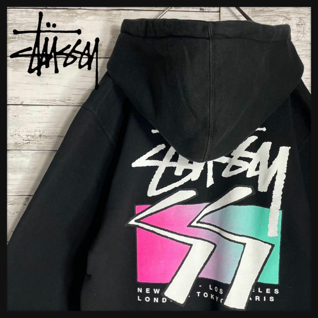 ステューシーSTUSSY／ブラック／パーカー／男女兼用