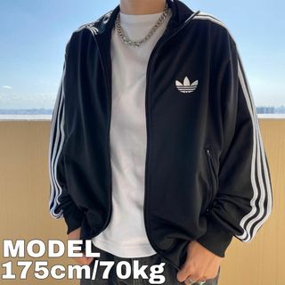 8952 adidas トラックジャケット　ファイヤーバード　カーキ　3L