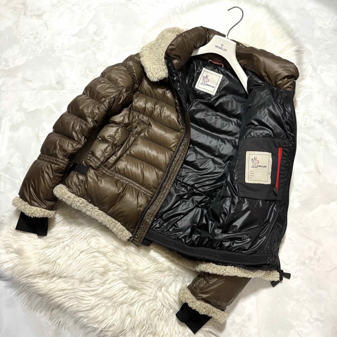 本物 美品 モンクレール MONCLER リバーシブル 黒 ショートブルゾン