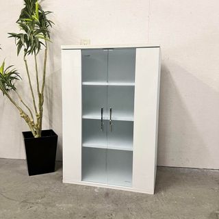 14490 2枚ガラス扉シューズボックス 高さ90cmの通販|ラクマ