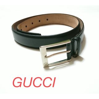 匿名配送】GUCCI グッチ レザー ゴールド金具 ベルト ボルドー系-