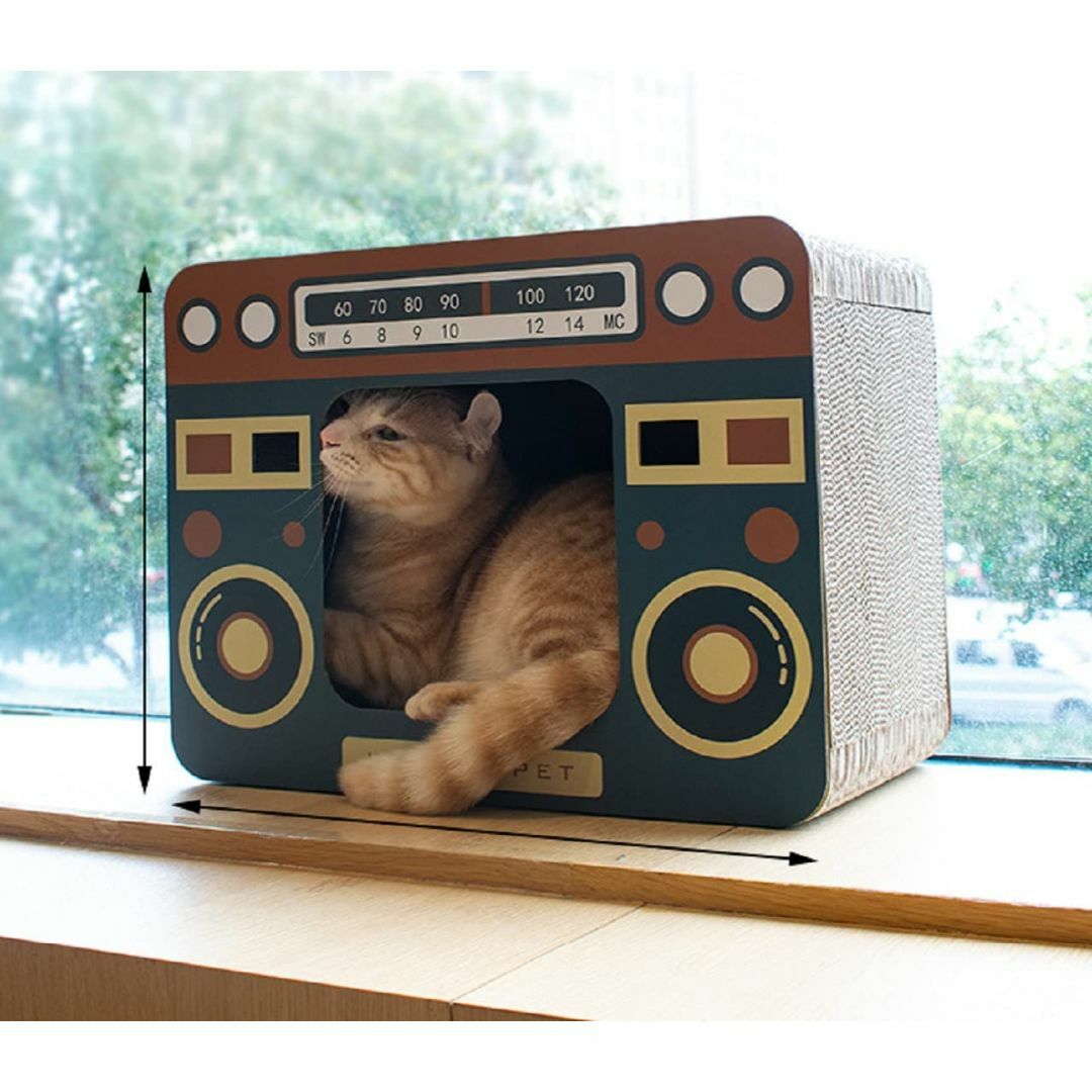 【D.R.CUBE】猫爪とぎ キャットハウス ダンボールハウス ペットハウス 箱