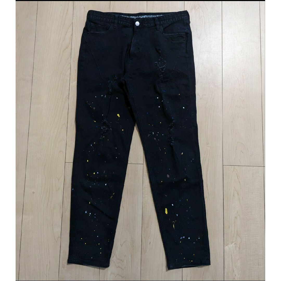 NUMBER (N)INE(ナンバーナイン)のM 良品 NUMBER NINE DENIM ペイントデニム ダメージジーンズ メンズのパンツ(デニム/ジーンズ)の商品写真