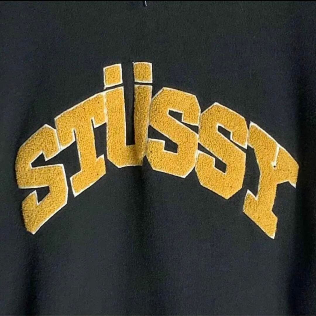 即完売モデル ステューシー STUSSY　パーカー　センターパイルロゴ　入手困難