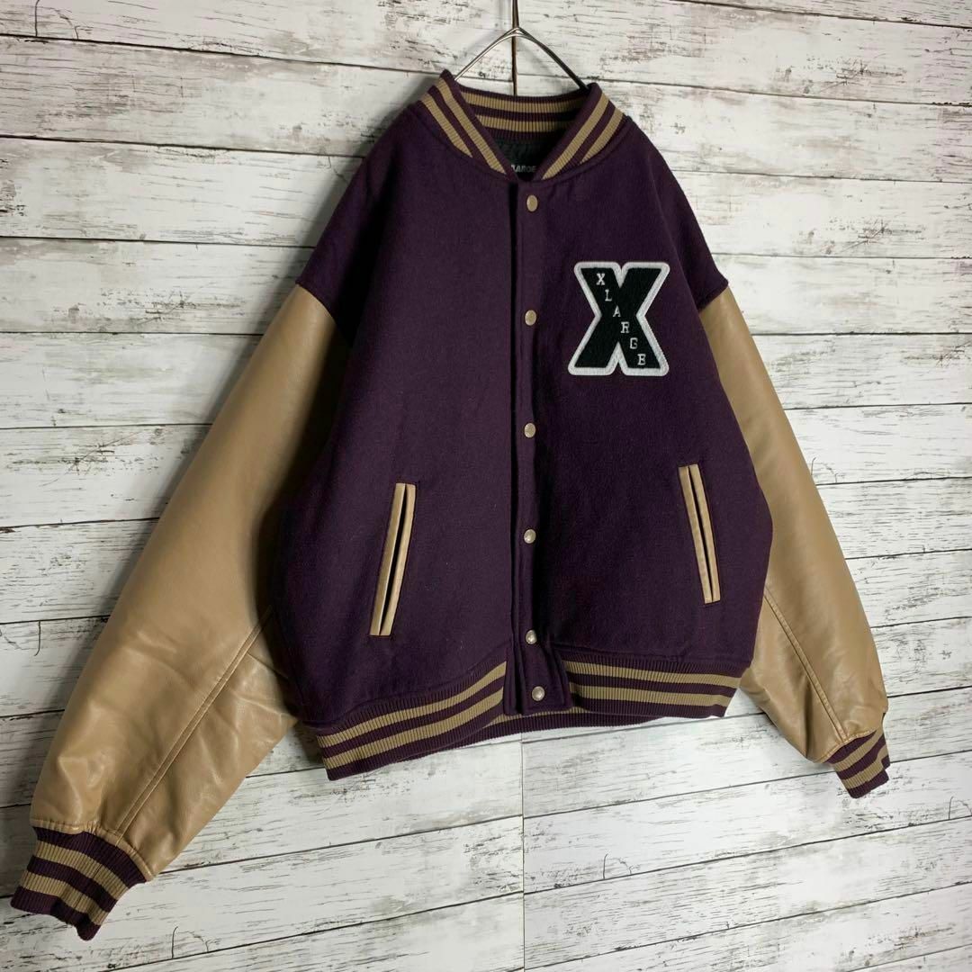 XLARGE - 【希少デザイン】XLARGE スタジャン パイルロゴ 即完売モデル