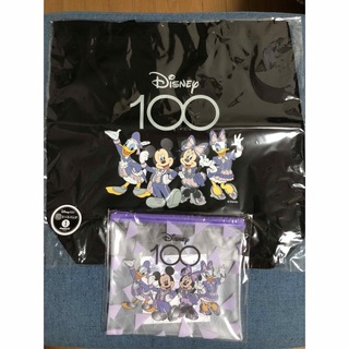 ディズニー(Disney)のディズニー100 ハッピーくじ D賞 トートバッグ　E賞 フラットポーチ(キャラクターグッズ)
