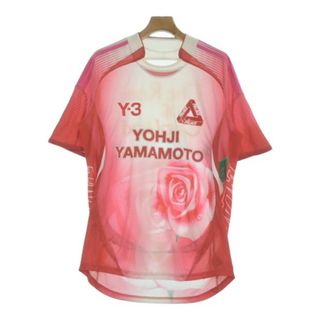 ワイスリー(Y-3)のY-3 ワイスリー Tシャツ・カットソー -(L位) 赤x白 【古着】【中古】(Tシャツ/カットソー(半袖/袖なし))