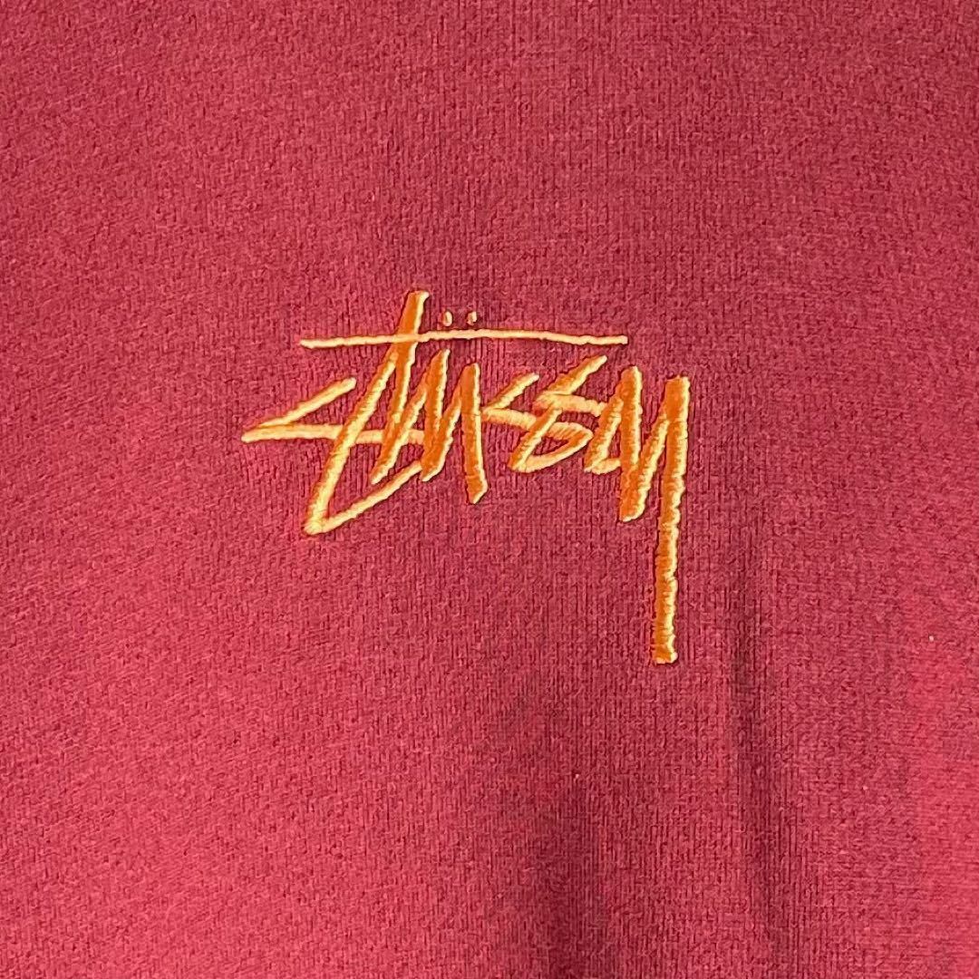 STUSSY - 【希少デザイン】ステューシー パーカー センター刺繍ロゴ 即