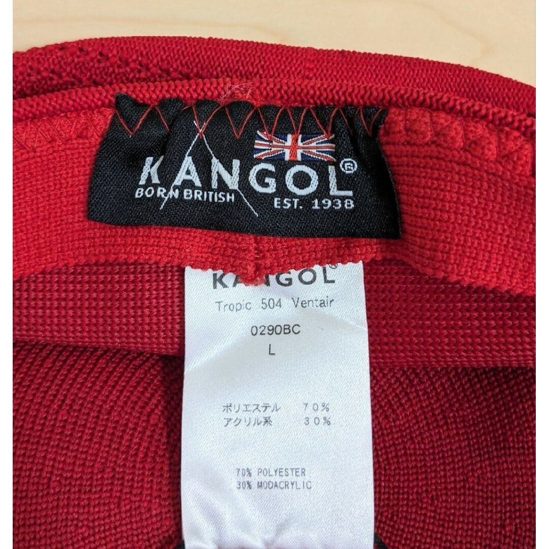 KANGOL(カンゴール)のＬ 新品 KANGOL TROPIC 504 VENTAIR ハンチング 赤 メンズの帽子(ハンチング/ベレー帽)の商品写真