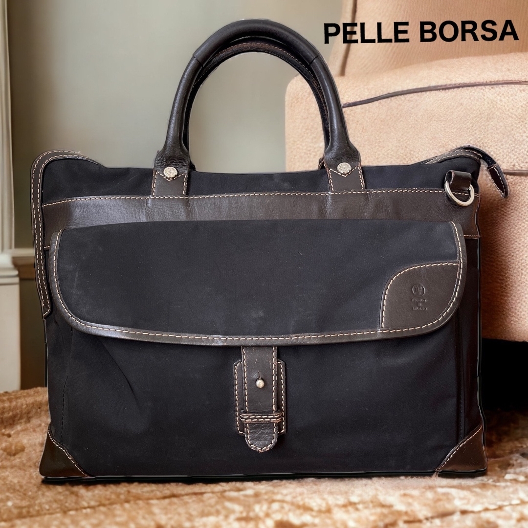 PELLE BORSA(ペレボルサ)のPELLE BORSA ペレボルサ 高級ビジネスバッグ ブリーフケース  メンズのバッグ(ビジネスバッグ)の商品写真