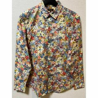 Paul Smith COLLECTION 花柄シャツ フラワー 総柄 ブルー