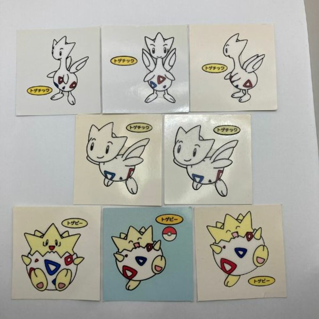 ポケモン(ポケモン)の希少 レトロ品 ポケモンデコキャラシール トゲピー トゲチック 8枚セット エンタメ/ホビーのおもちゃ/ぬいぐるみ(キャラクターグッズ)の商品写真