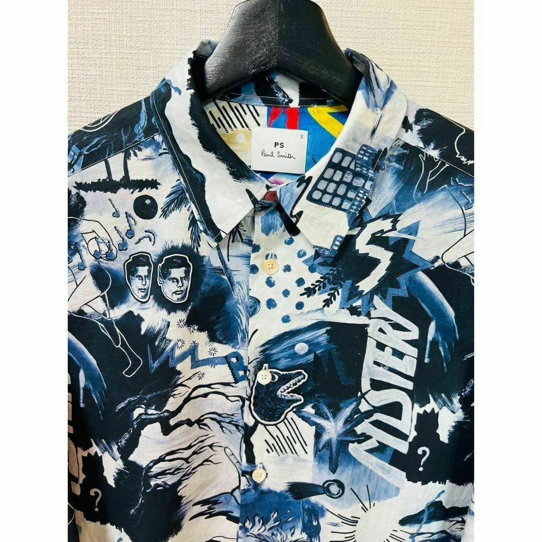 Paul Smith PS Paul Smith プリントオーガニックコットンシャツの