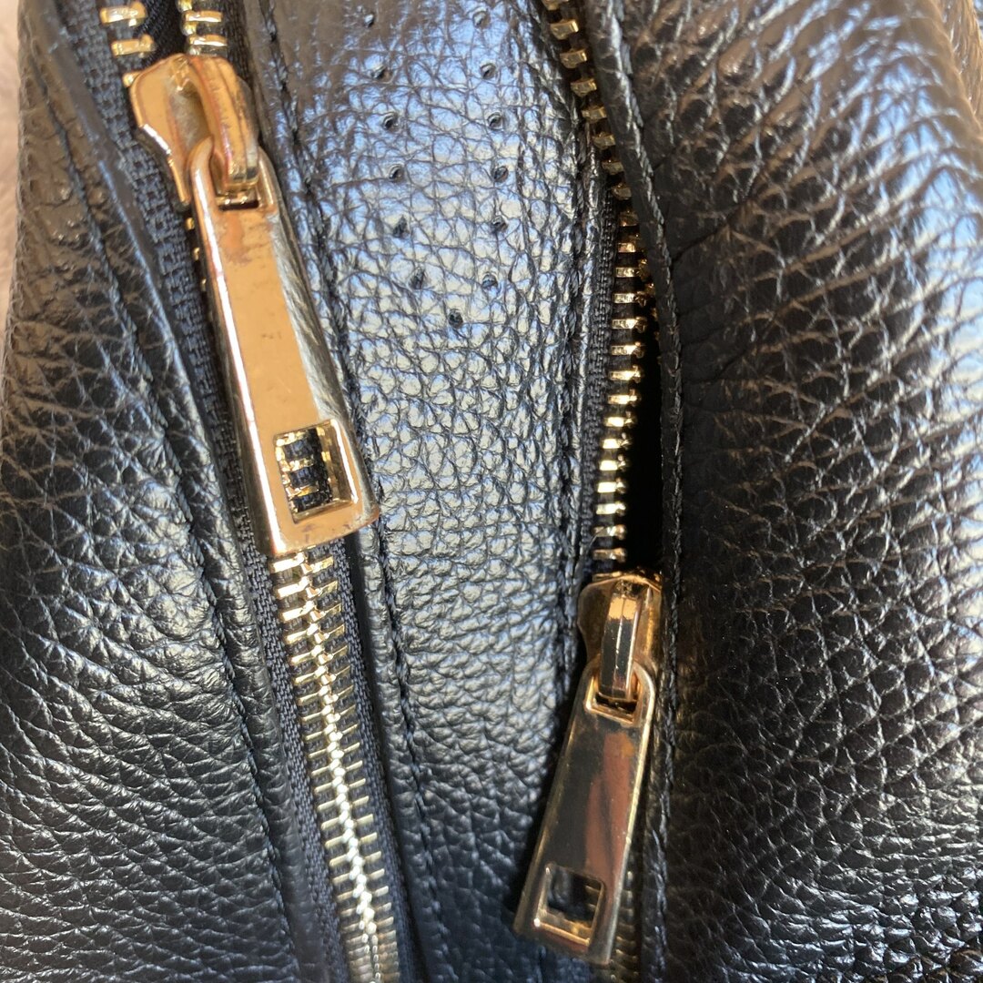 美品ミロス　イタリア製　リアルレザーハンドバッグ　黒　milos 9