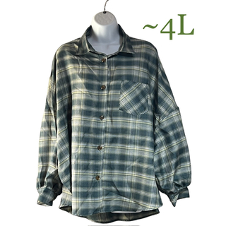 新品 大きいサイズ レディース BIGチェックシャツ M~4L(シャツ/ブラウス(長袖/七分))