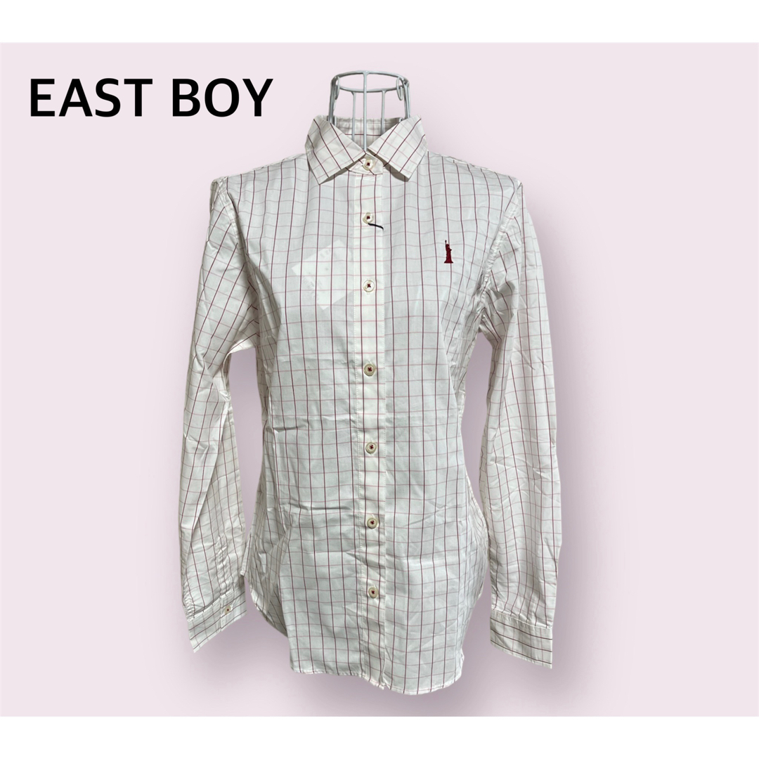 EASTBOY(イーストボーイ)のEAST BOY イーストボーイ　シャツ　チェック柄　オシャレかわいいサイズ9 レディースのトップス(シャツ/ブラウス(長袖/七分))の商品写真