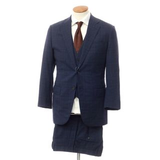 SHIPS - 【美品】シップス SHIPS チェック柄 ネイビー×ブルー 44の通販