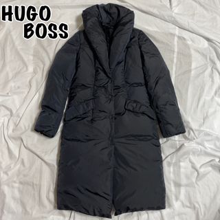 ヒューゴボス(HUGO BOSS)の高級！HUGO BOSS ダウンコート ロング ショールカラー ブラック(ダウンコート)