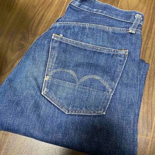 【極美品】EVISU デニムパンツ 家紋総柄 モノグラム かもめペイントW28