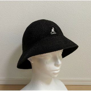 カンゴール(KANGOL)のM 美品 KANGOL Bermuda Casual バケットハット ブラック(ハット)