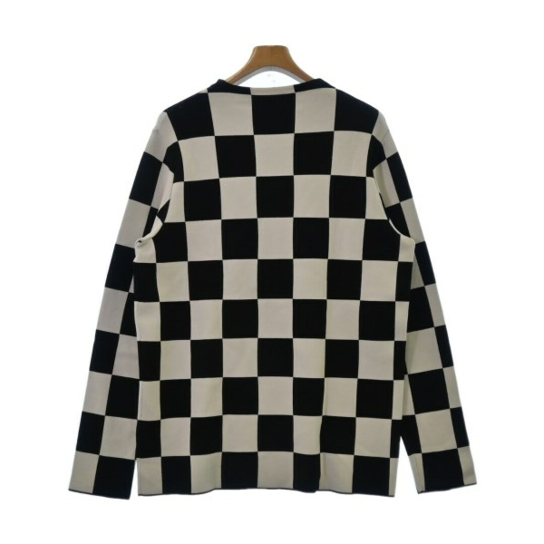 Jil Sander - JIL SANDER ニット・セーター 48(L位) 黒x白(総柄
