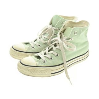 コンバース(CONVERSE)のCONVERSE コンバース スニーカー 23.5cm 緑系x白xシルバー 【古着】【中古】(スニーカー)