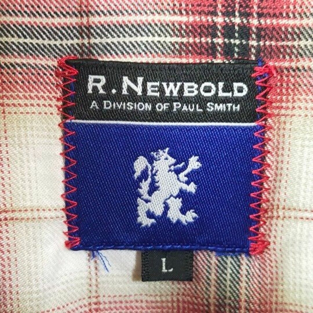 R.NEWBOLD(アールニューボールド)のアールニューボールド　長袖シャツ　チェック柄　刺繍タグ　ゆるだぼ　カットソー メンズのトップス(シャツ)の商品写真