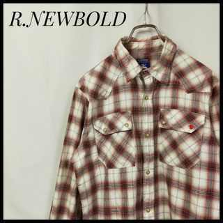 アールニューボールド(R.NEWBOLD)のアールニューボールド　長袖シャツ　チェック柄　刺繍タグ　ゆるだぼ　カットソー(シャツ)