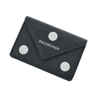 バレンシアガ(Balenciaga)のBALENCIAGA バレンシアガ 財布・コインケース - 黒x白(ドット) 【古着】【中古】(折り財布)