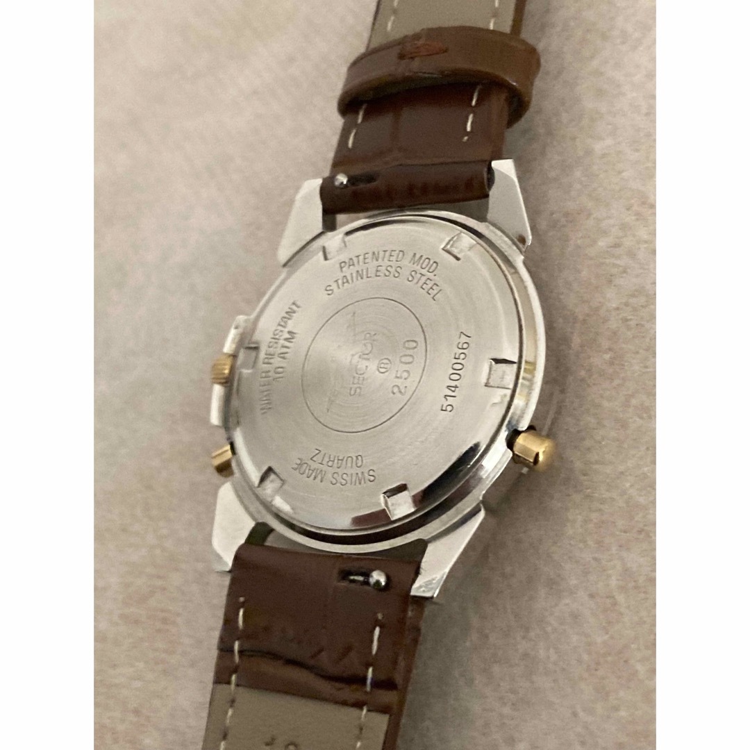 値下げ 稼働★SECTER SPORT ADV2500 QZ腕時計 革ベルト新品 5