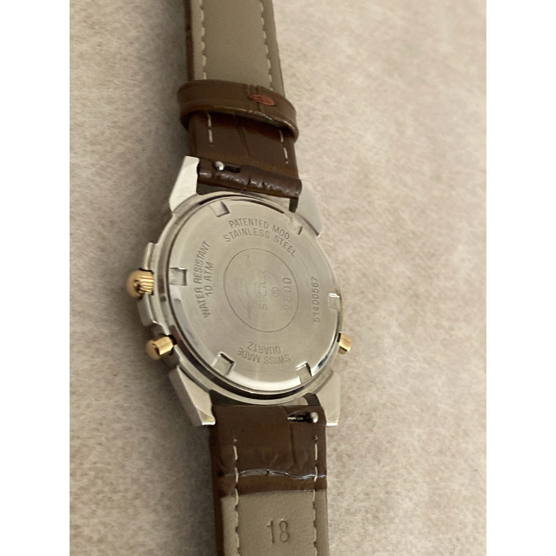 値下げ 稼働★SECTER SPORT ADV2500 QZ腕時計 革ベルト新品 6