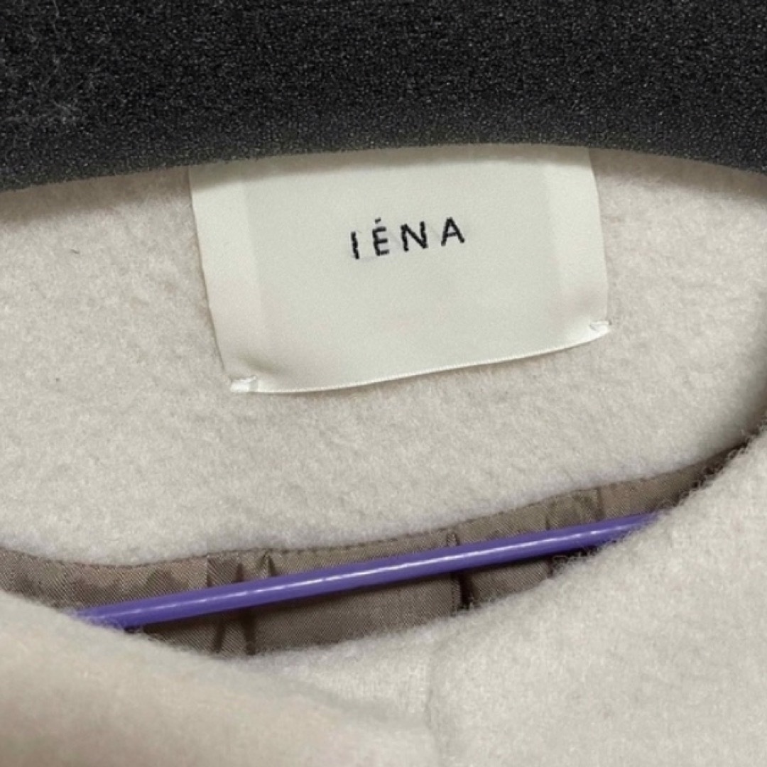 IENA(イエナ)のイエナ　ノーカラーラムコート　36 レディースのジャケット/アウター(ノーカラージャケット)の商品写真