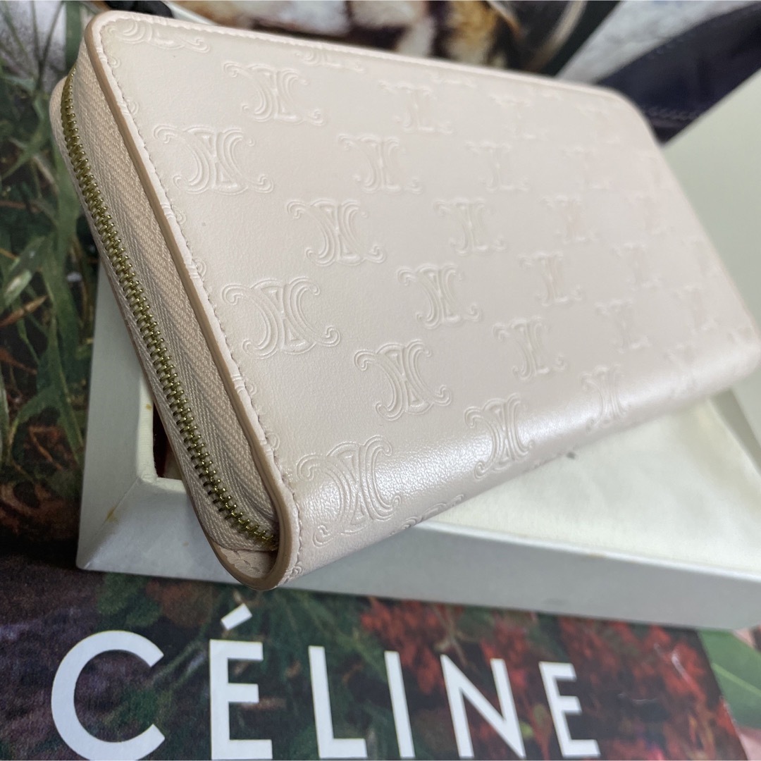 正規品】ほぼ未使用✨CELINE トリオンフ 長財布 ラウンドファスナー-