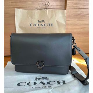 COACH コーチ レザー メッセンジャーバッグ 2WAY ショルダーバッグ C2292 ブラック gy