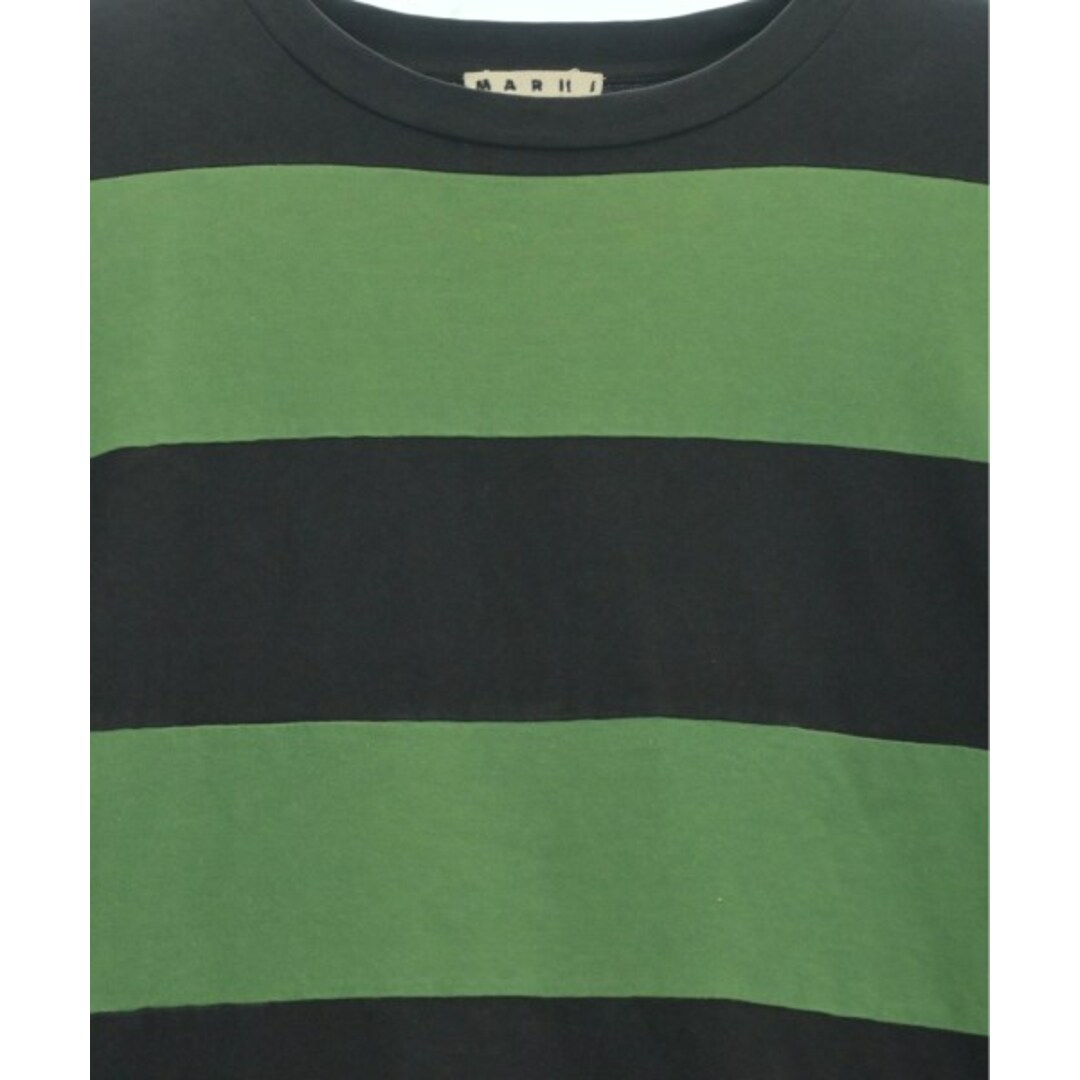 MARNI マルニ Tシャツ・カットソー 48(L位) 濃紺x緑(ボーダー)