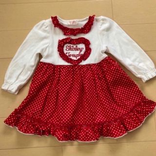 シャーリーテンプル♡大きなリボンが可愛い♪いちご刺繍ベビースーツ♡９０