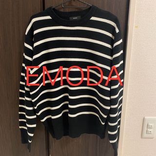 EMODA エモダ 花柄 切り替え ブラック トップス ♡