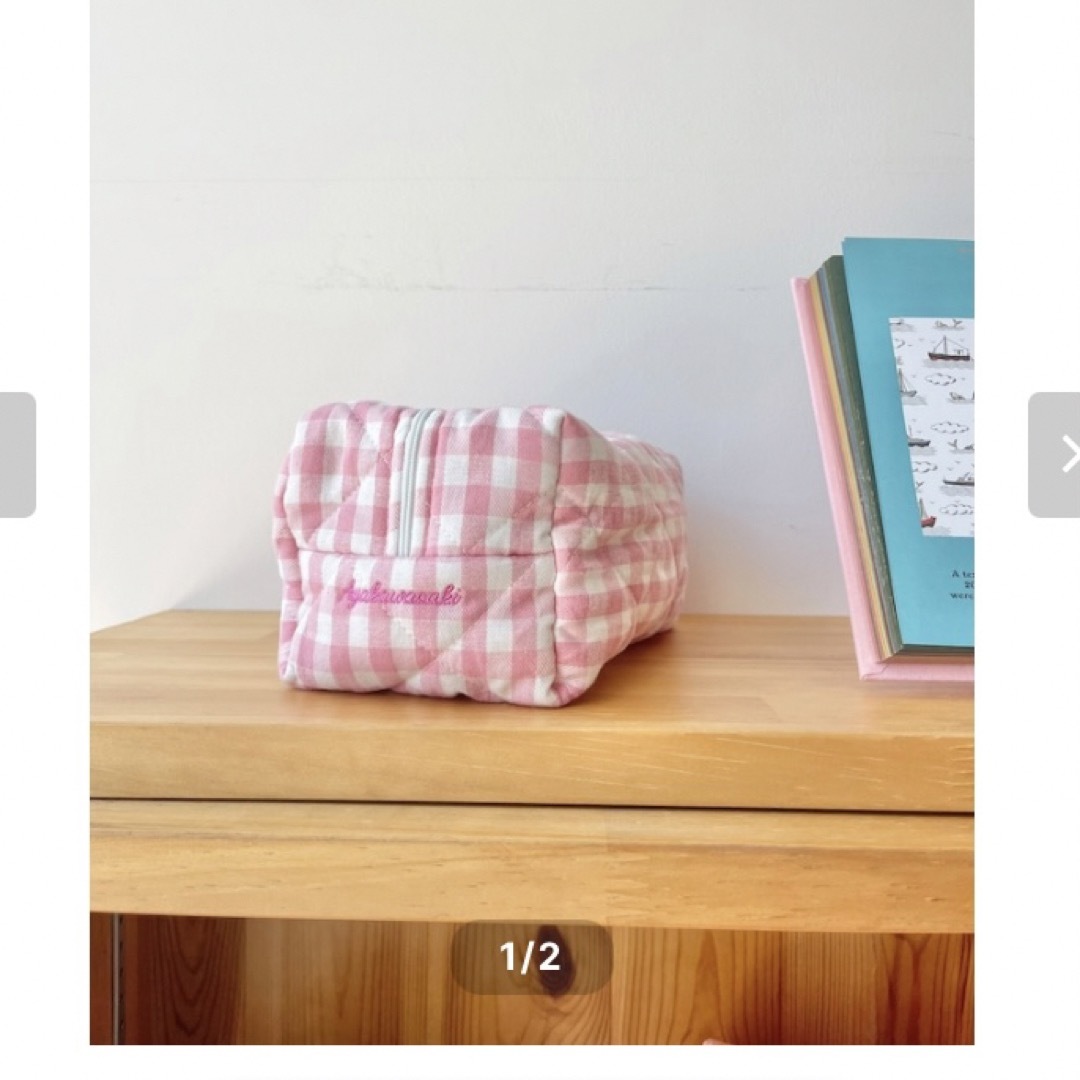 gingham pouch ayakawasaki