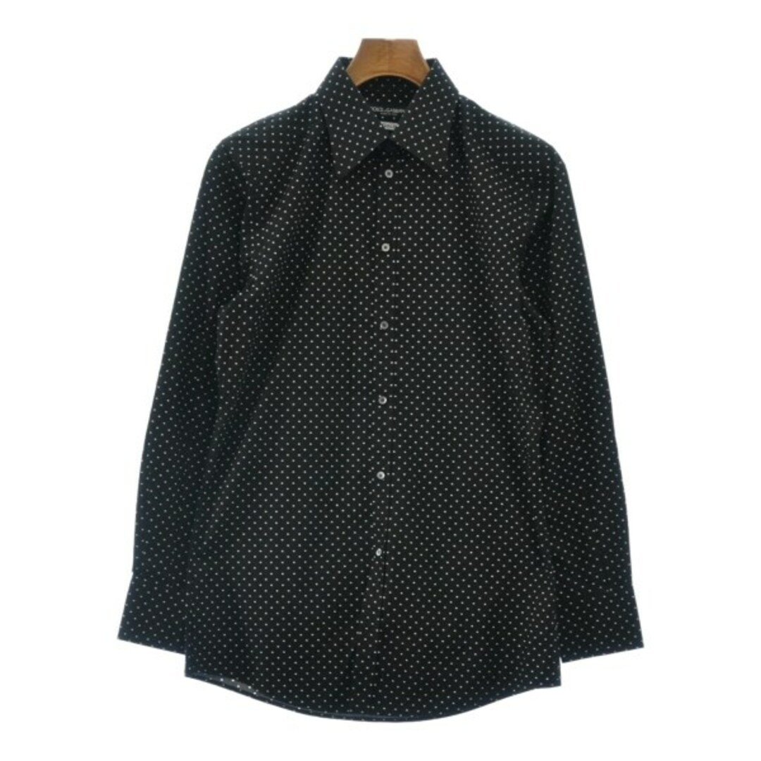 DOLCE&GABBANA カジュアルシャツ 39(M位) 黒x白(ドット)