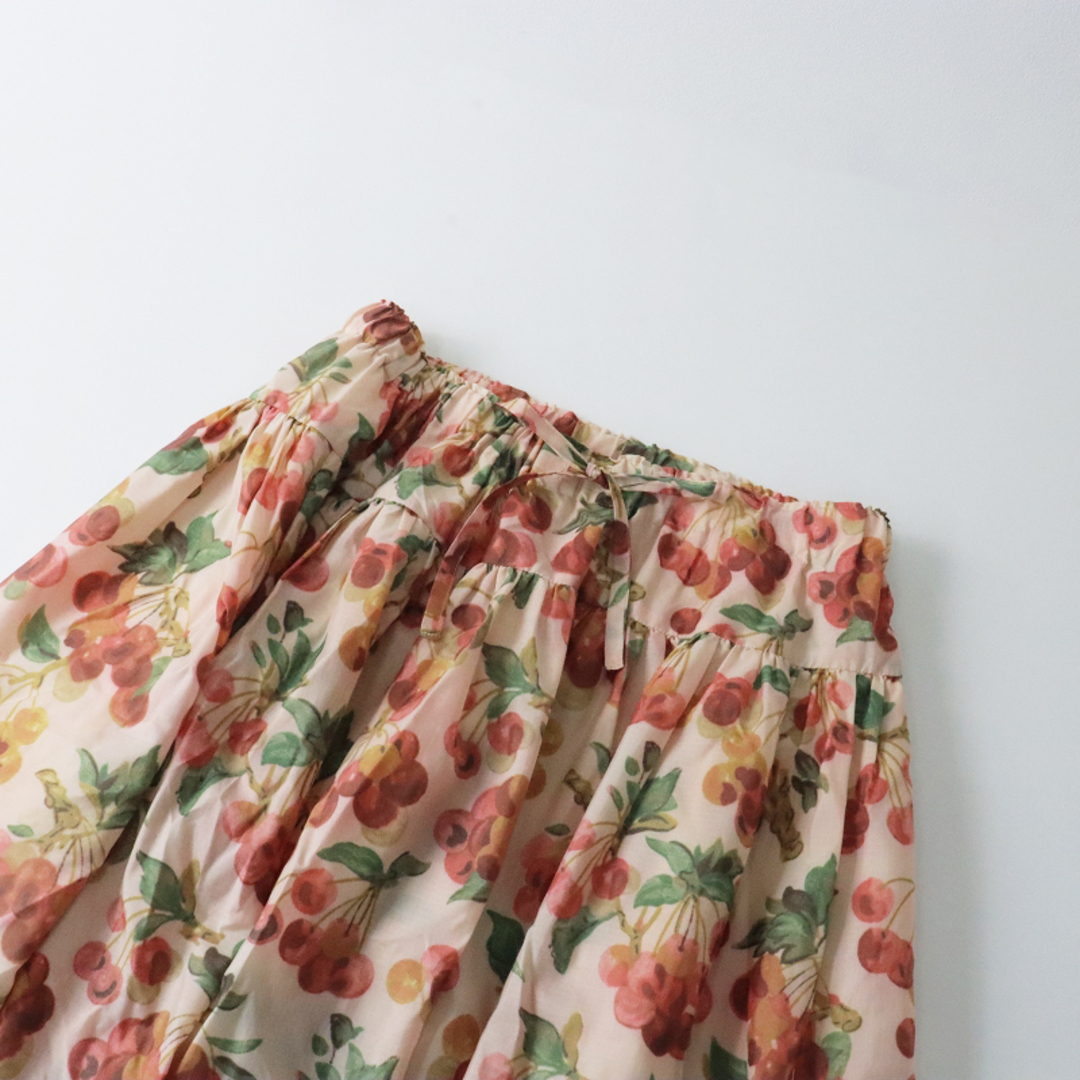 美品 21AW ジェーンマープルドンルサロン Jane Marple Dans Le Salon Winter cherries panel skirt スカート M/ピンク 【2400013569804】