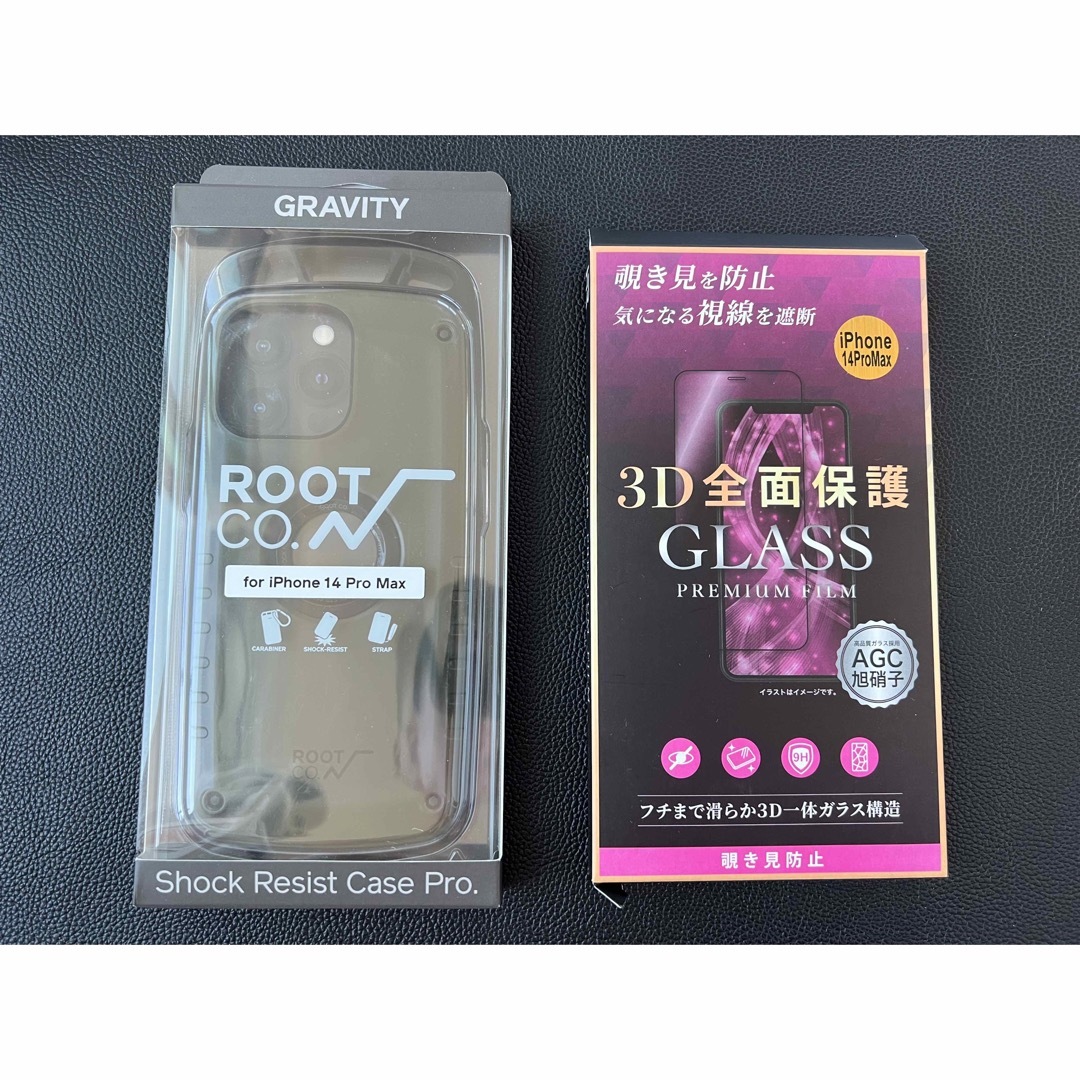 開封のみ　ROOT CO. ルートコー iPhone14ProMax用　カーキスマホアクセサリー