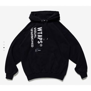 ダブルタップス(W)taps)の黒M WTAPS SNEAK VISUAL UPARMORED HOODY(パーカー)