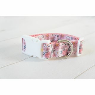 2.5ｃｍ幅23-33ｃｍ★フラワー★首輪(リード/首輪)