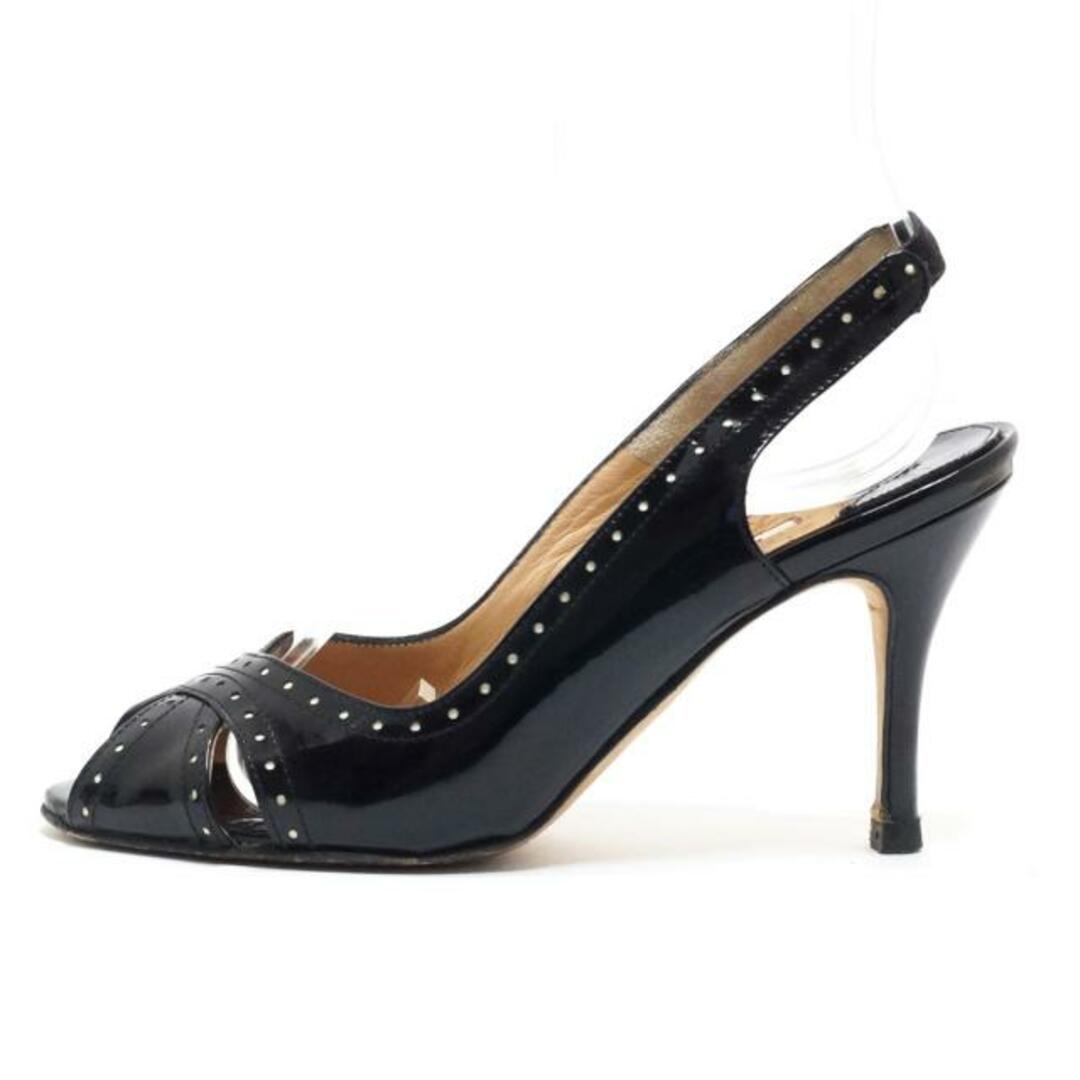 MANOLO BLAHNIK(マノロブラニク)のマノロブラニク サンダル 34 1/2 - 黒 レディースの靴/シューズ(サンダル)の商品写真