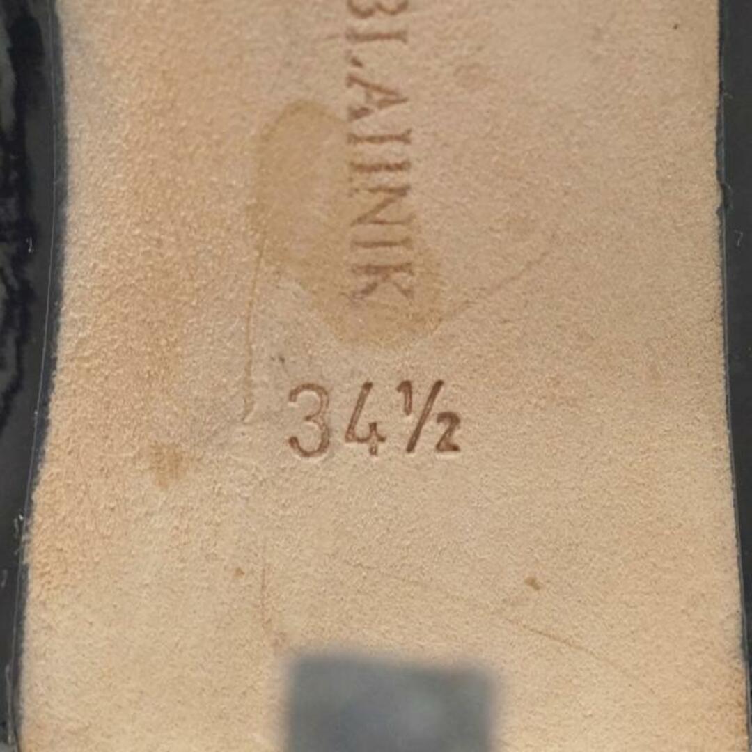 MANOLO BLAHNIK(マノロブラニク)のマノロブラニク サンダル 34 1/2 - 黒 レディースの靴/シューズ(サンダル)の商品写真